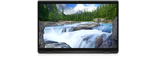 Dell Latitude 7420 laptop, screen displaying wallpaper